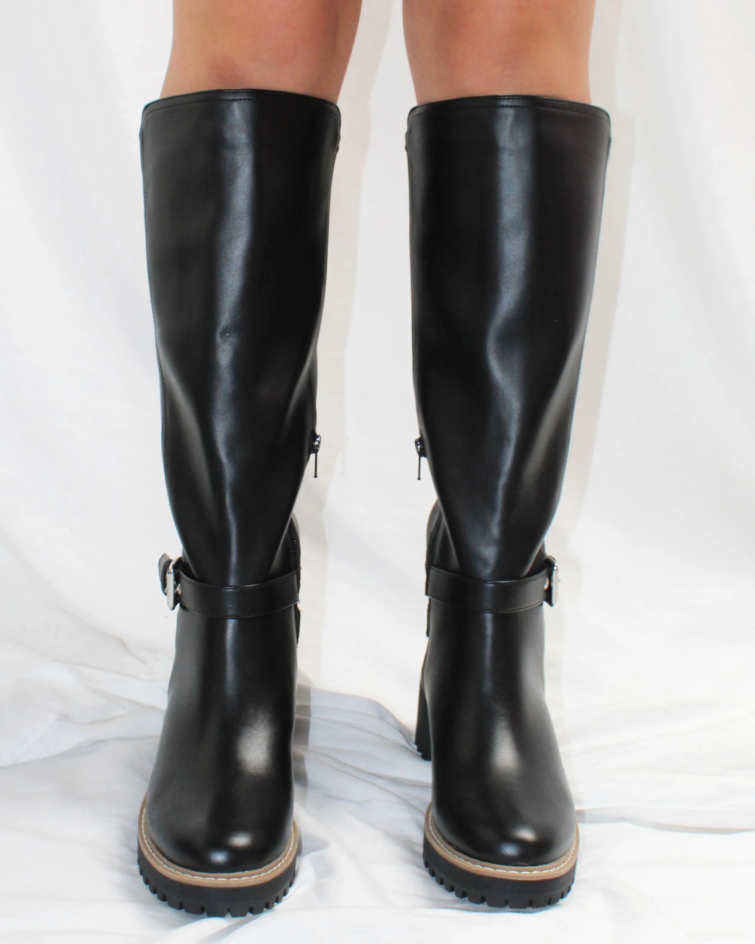 DV by Dolce Vita Mariana Tall Lug Sole Boots - Black - FINAL SALE
