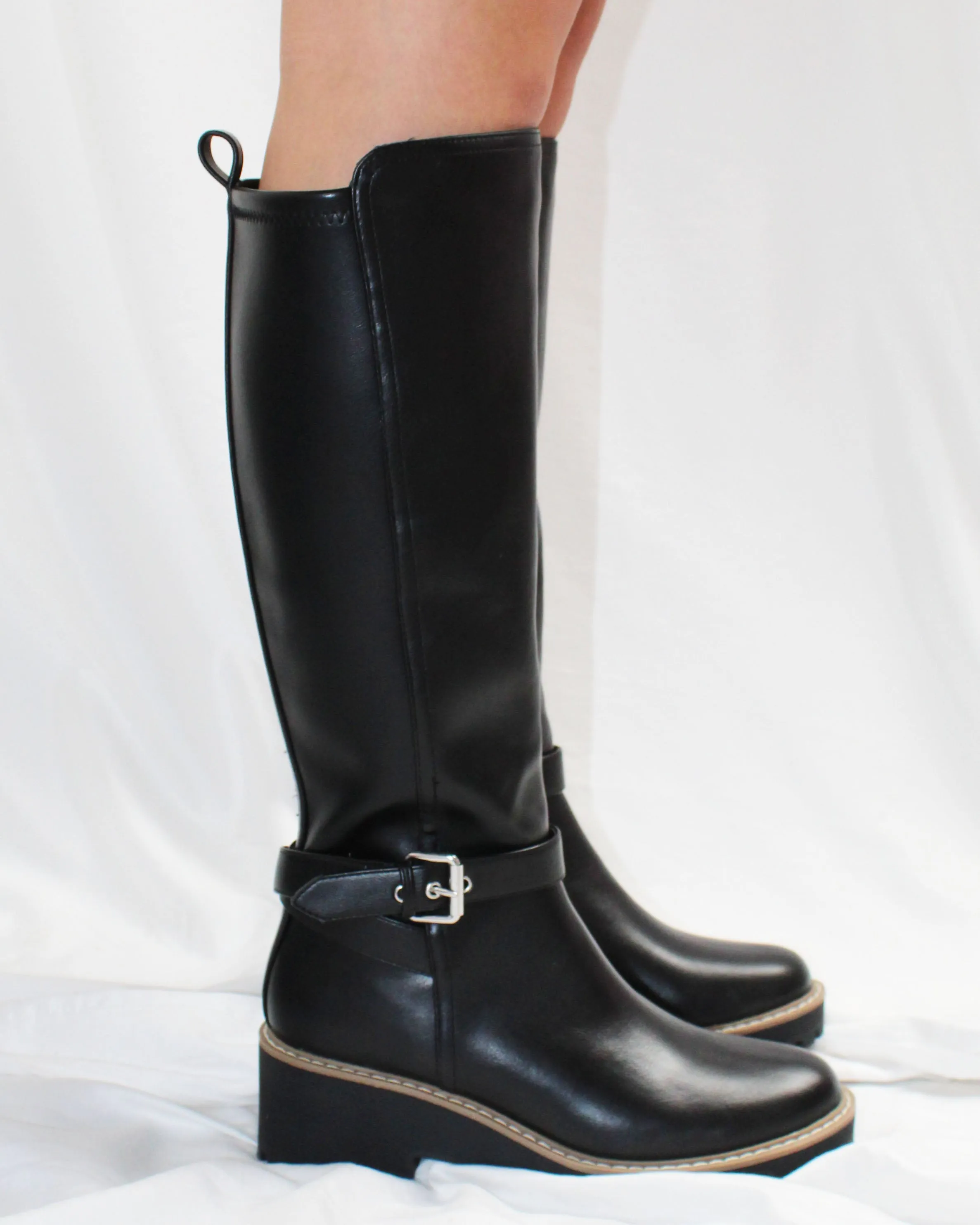 DV by Dolce Vita Mariana Tall Lug Sole Boots - Black - FINAL SALE