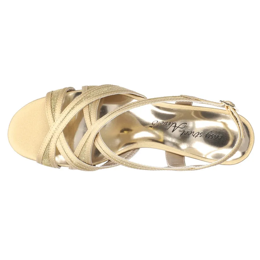 EASY STREET - Tristen Metallic Wedding Strappy Sandals