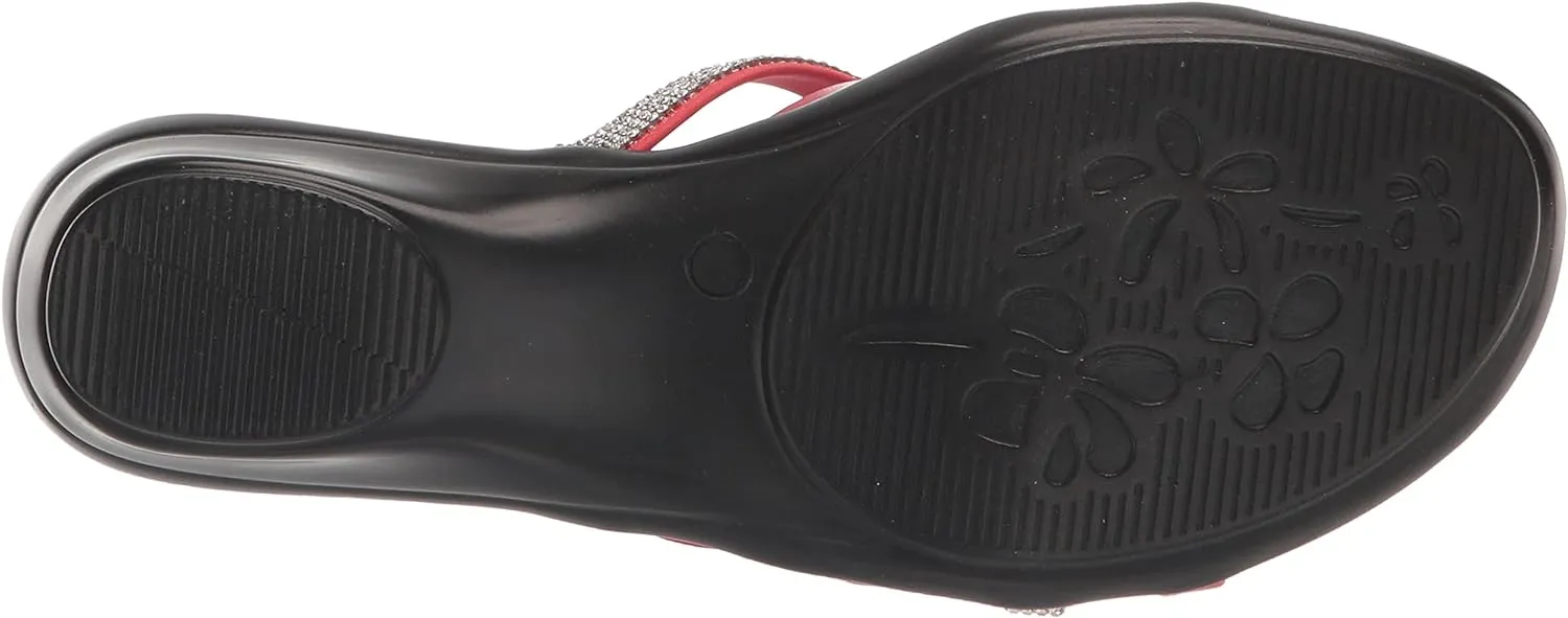 Easy Street Women's Tuscany Aldina Slide Sandals  Color Red Size 7.5M