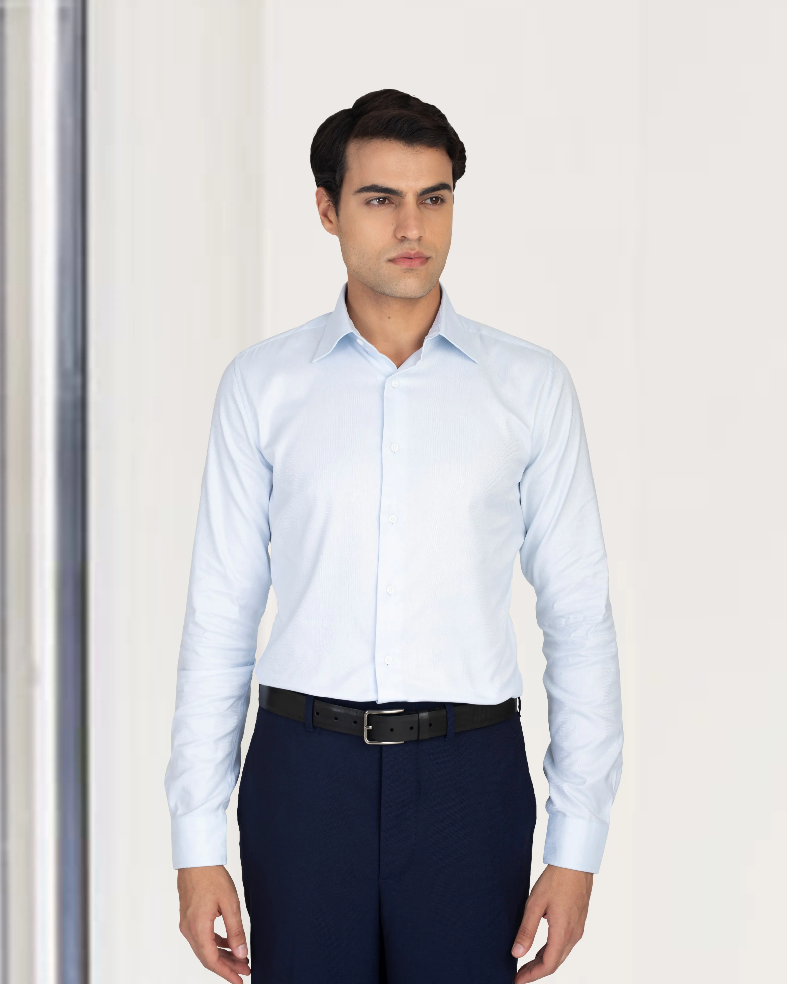 EZS Brembana Business Blue Royal Oxford : 2-Ply Giza