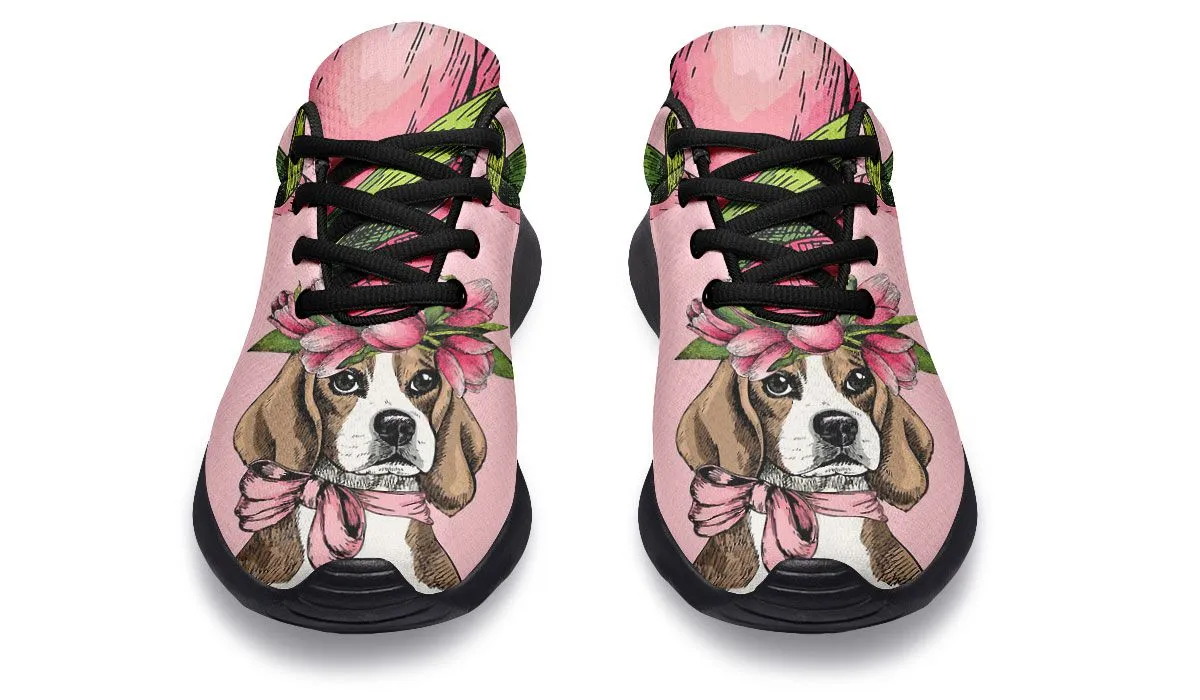 Floral Beagle Sneakers