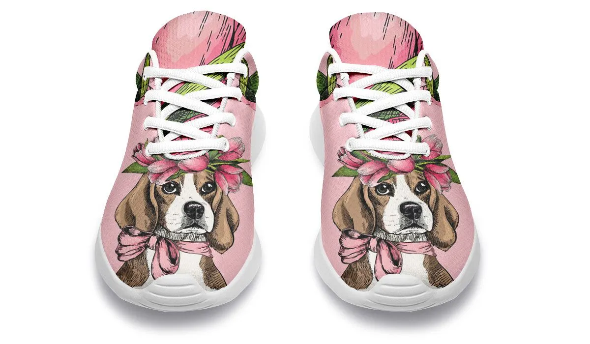 Floral Beagle Sneakers