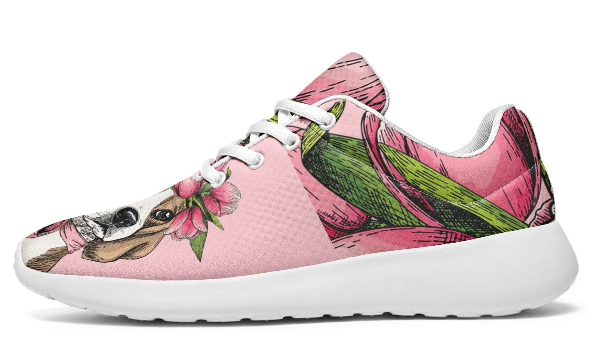 Floral Beagle Sneakers