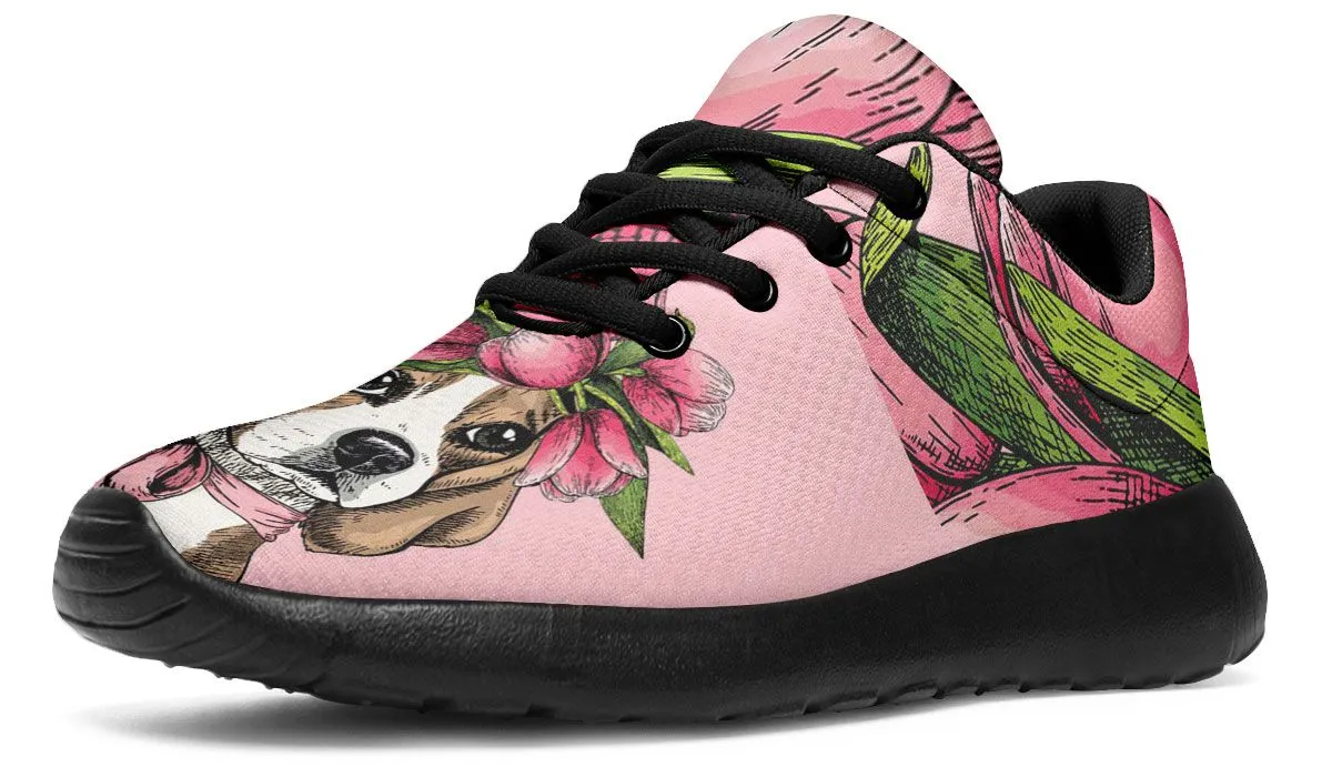 Floral Beagle Sneakers