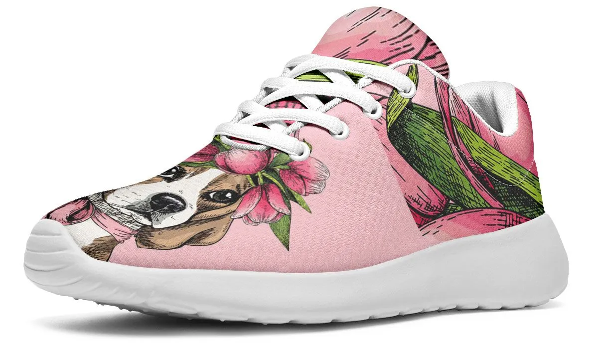 Floral Beagle Sneakers