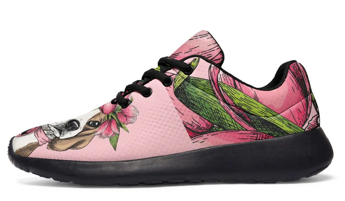 Floral Beagle Sneakers