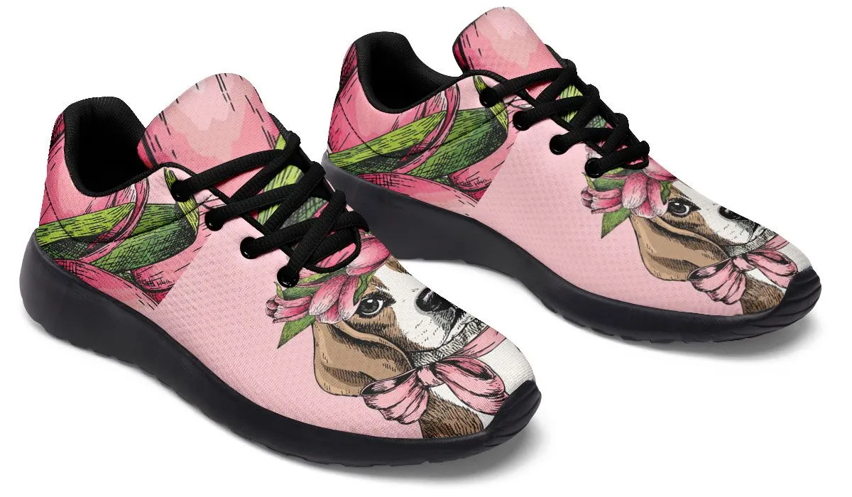 Floral Beagle Sneakers