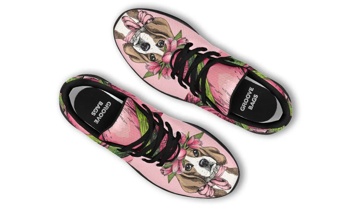 Floral Beagle Sneakers