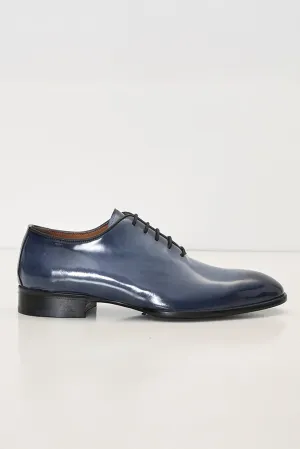 Hand Paint Patina Patent Leather Oxfords - Grey