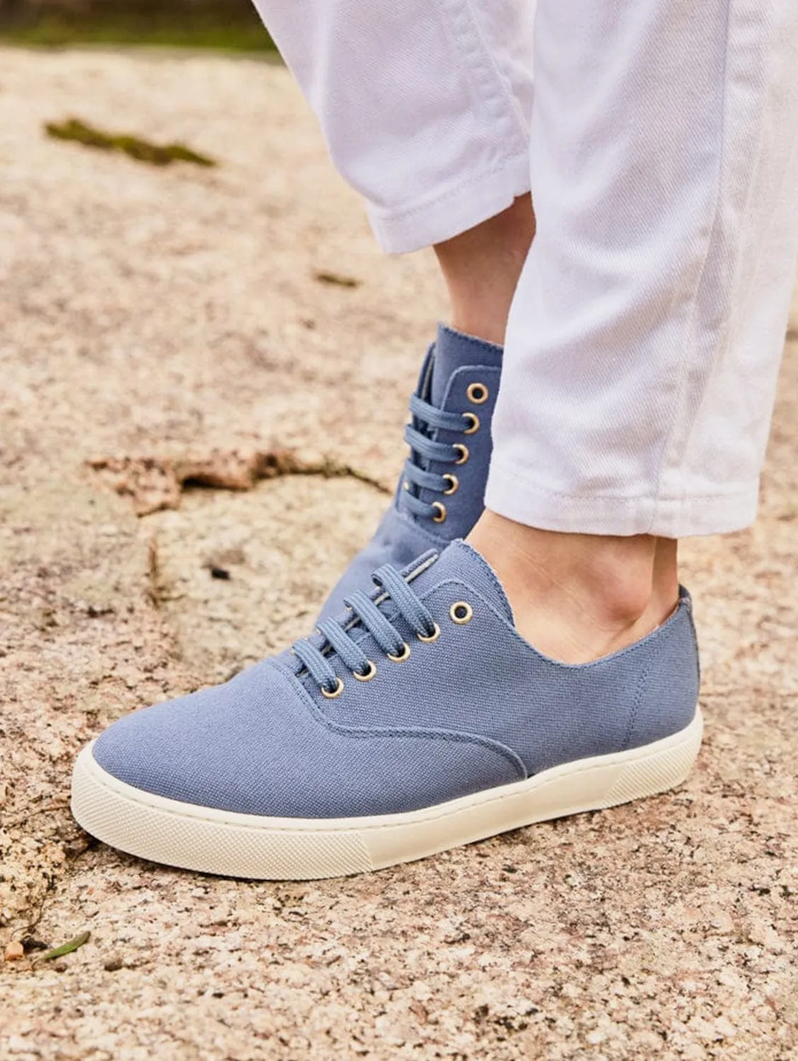 Heart Recycled Cotton Vegan Lightweight Sneakers | Denim