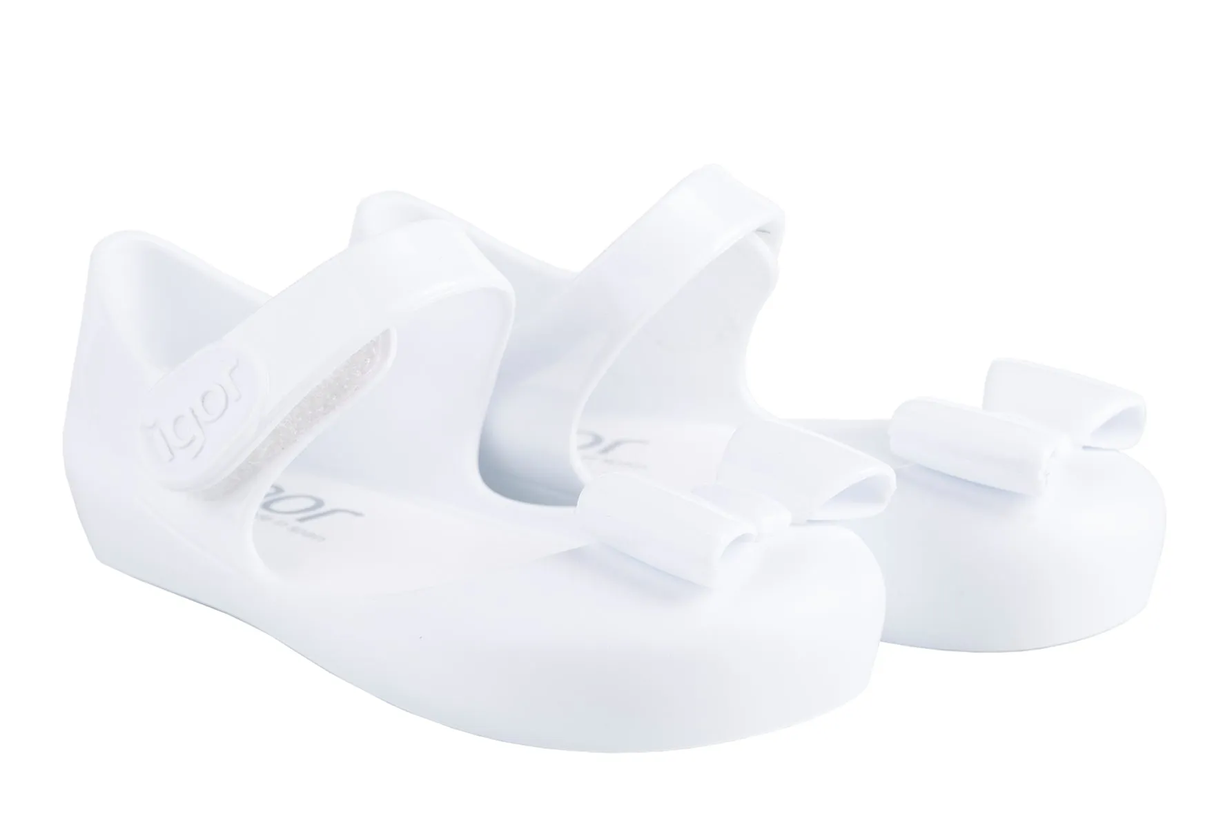 Igor Girl's Mia Lazo Jelly Flat- Blanco