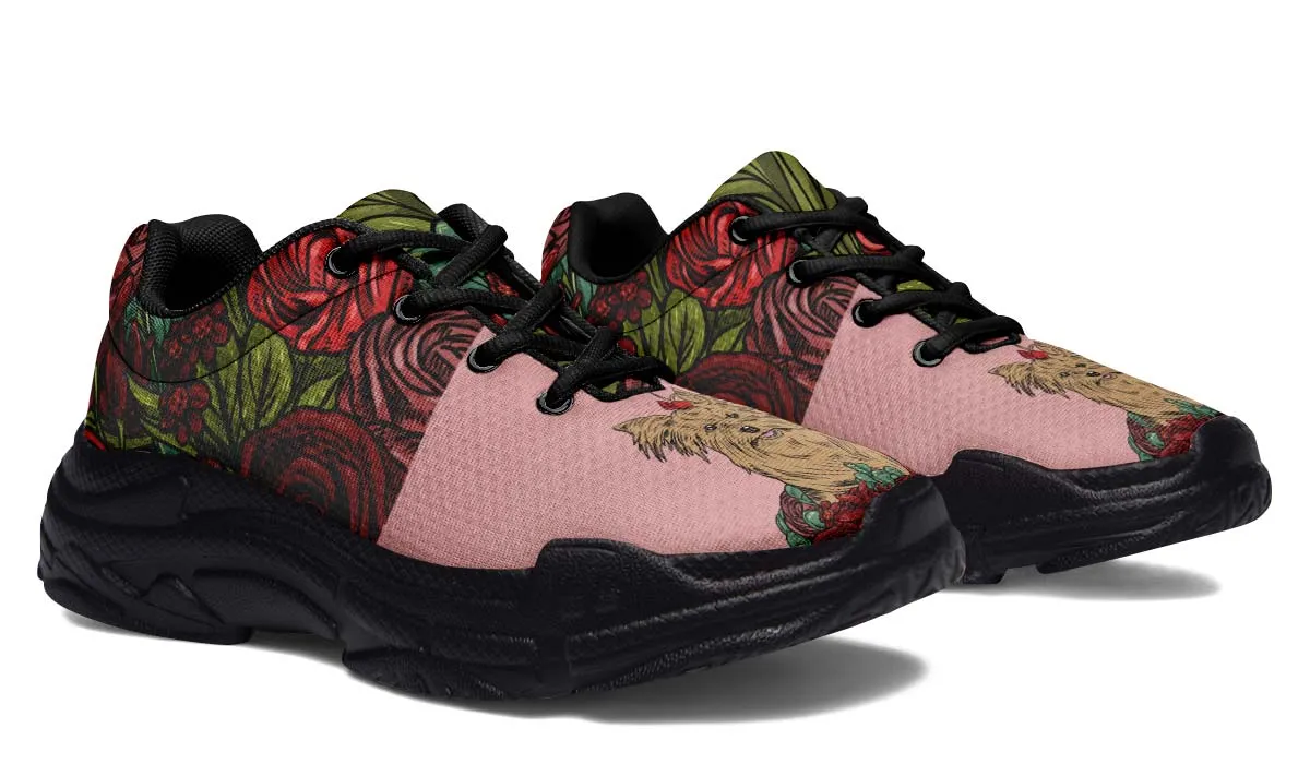 Illustrated Yorkie Terrier Chunky Sneakers