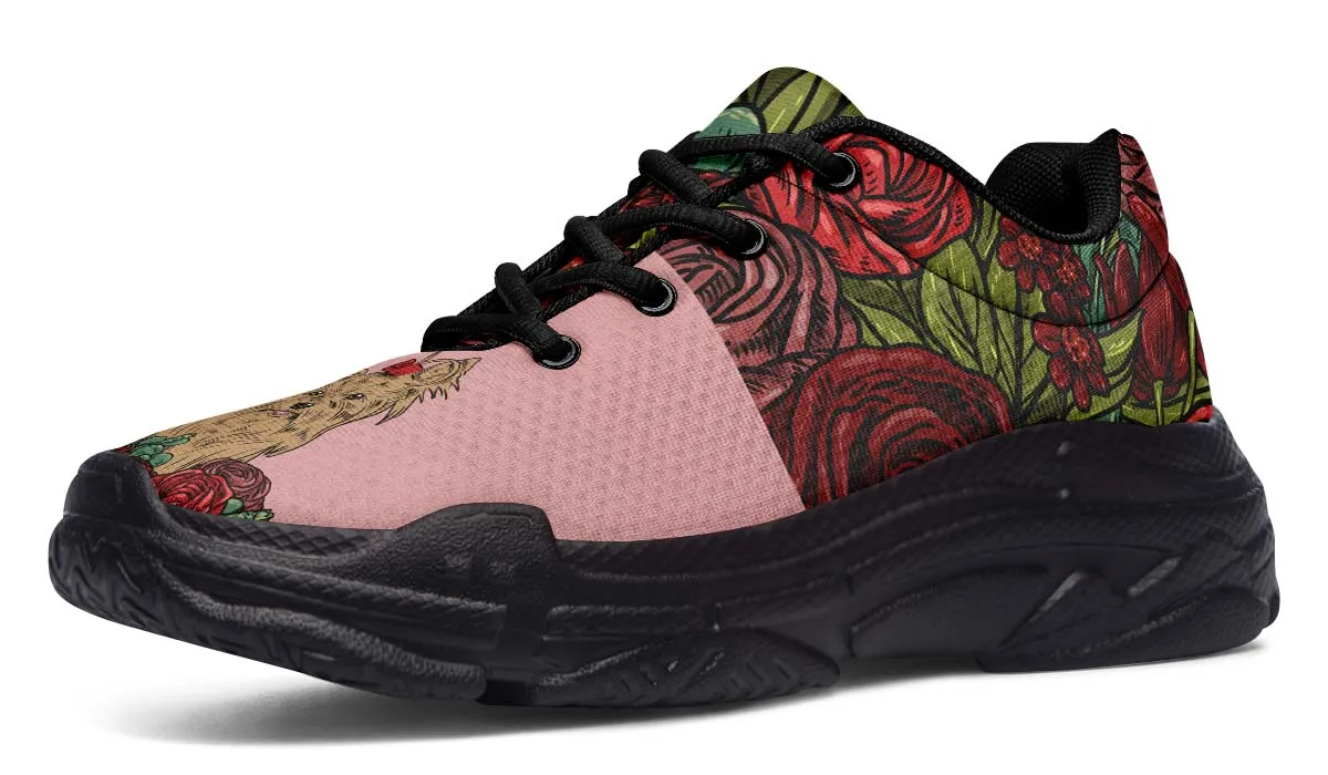 Illustrated Yorkie Terrier Chunky Sneakers