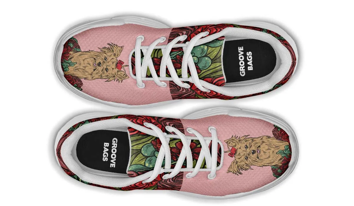 Illustrated Yorkie Terrier Chunky Sneakers