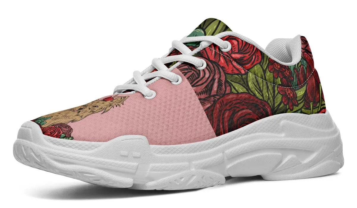 Illustrated Yorkie Terrier Chunky Sneakers