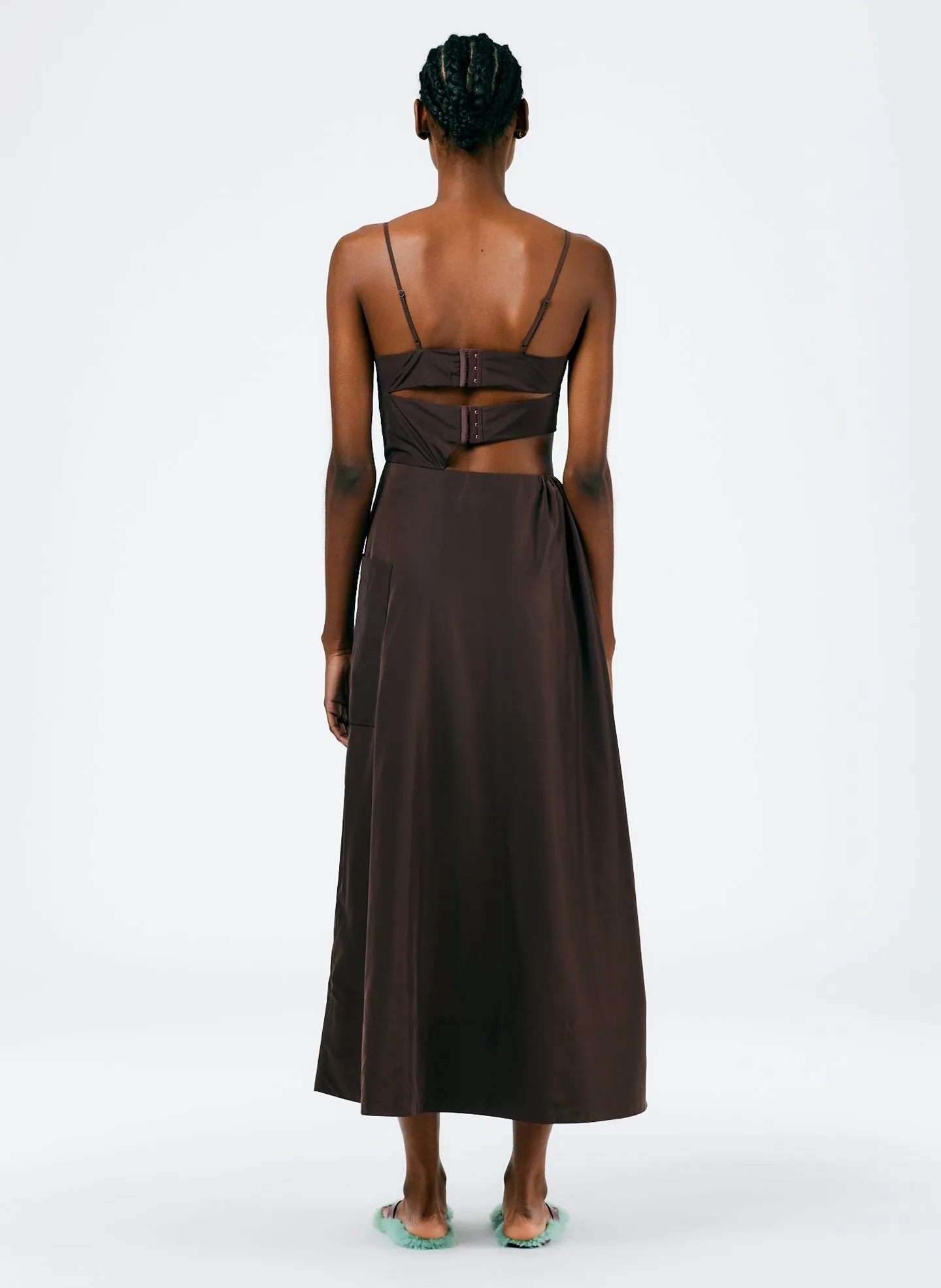 Italian Sporty Nylon Strappy Cut Out Dress