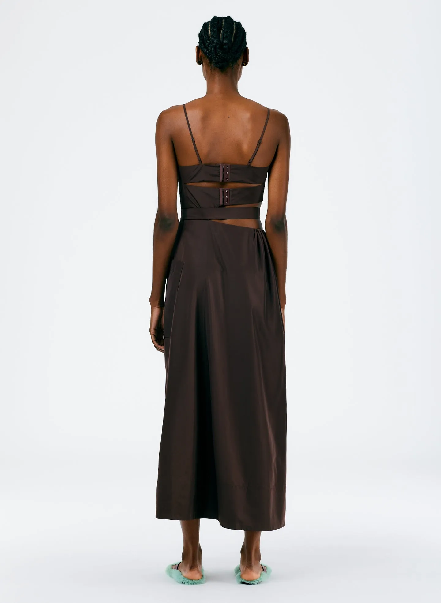 Italian Sporty Nylon Strappy Cut Out Dress