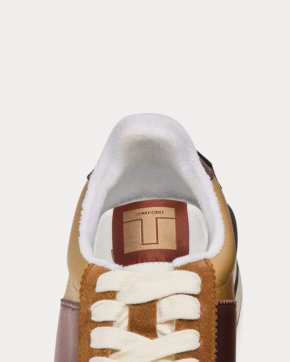 James Suede & Technical Fabric Buff Brown Low Top Sneakers