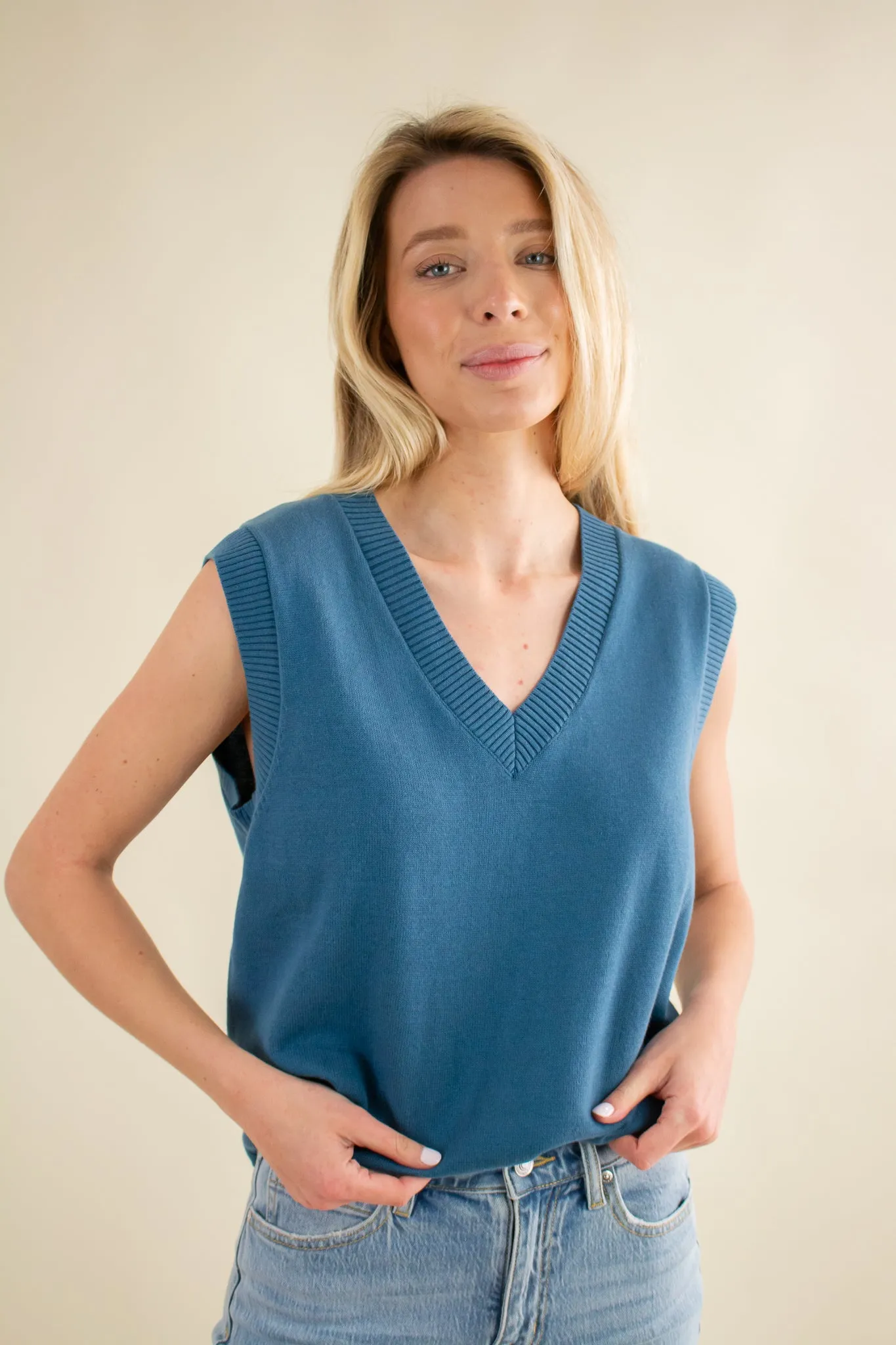 Jessie Sweater Vest Blue