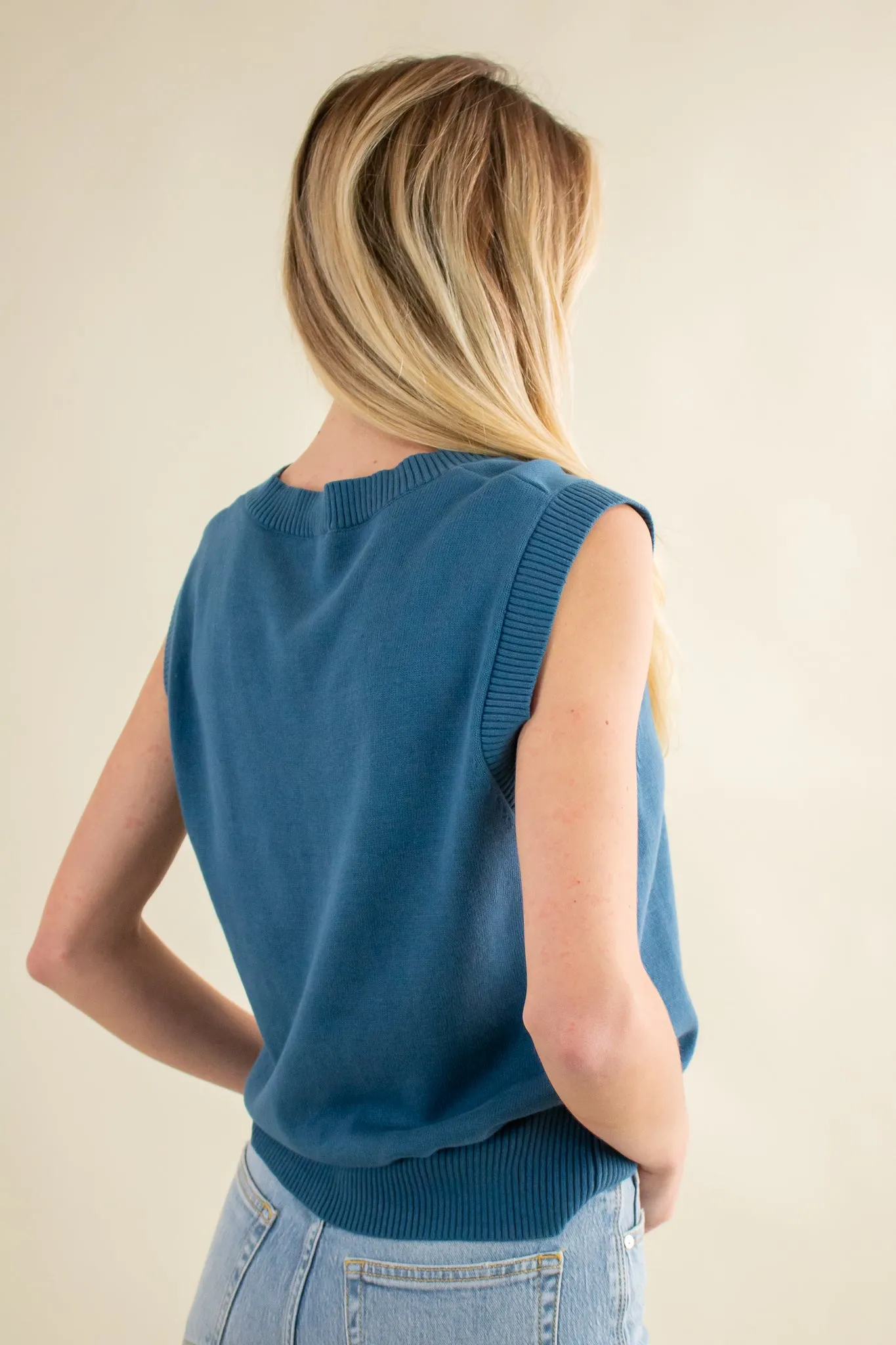 Jessie Sweater Vest Blue