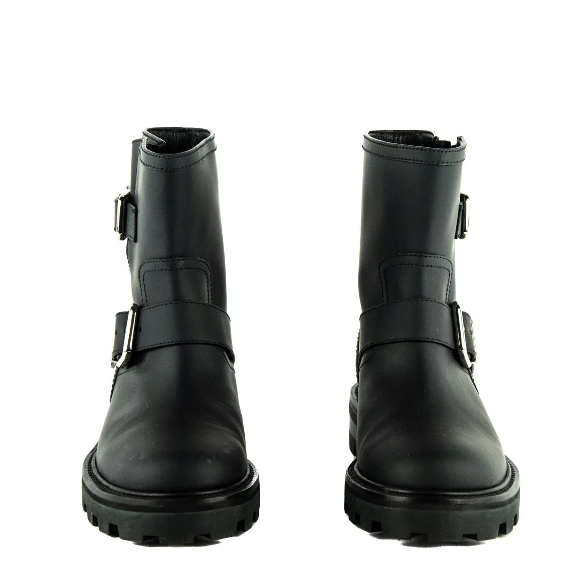 Jimmy Choo Black Matte Rubberised Leather Youth II Boots Size US 6.5 | EU 36.5