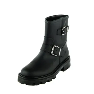 Jimmy Choo Black Matte Rubberised Leather Youth II Boots Size US 6.5 | EU 36.5