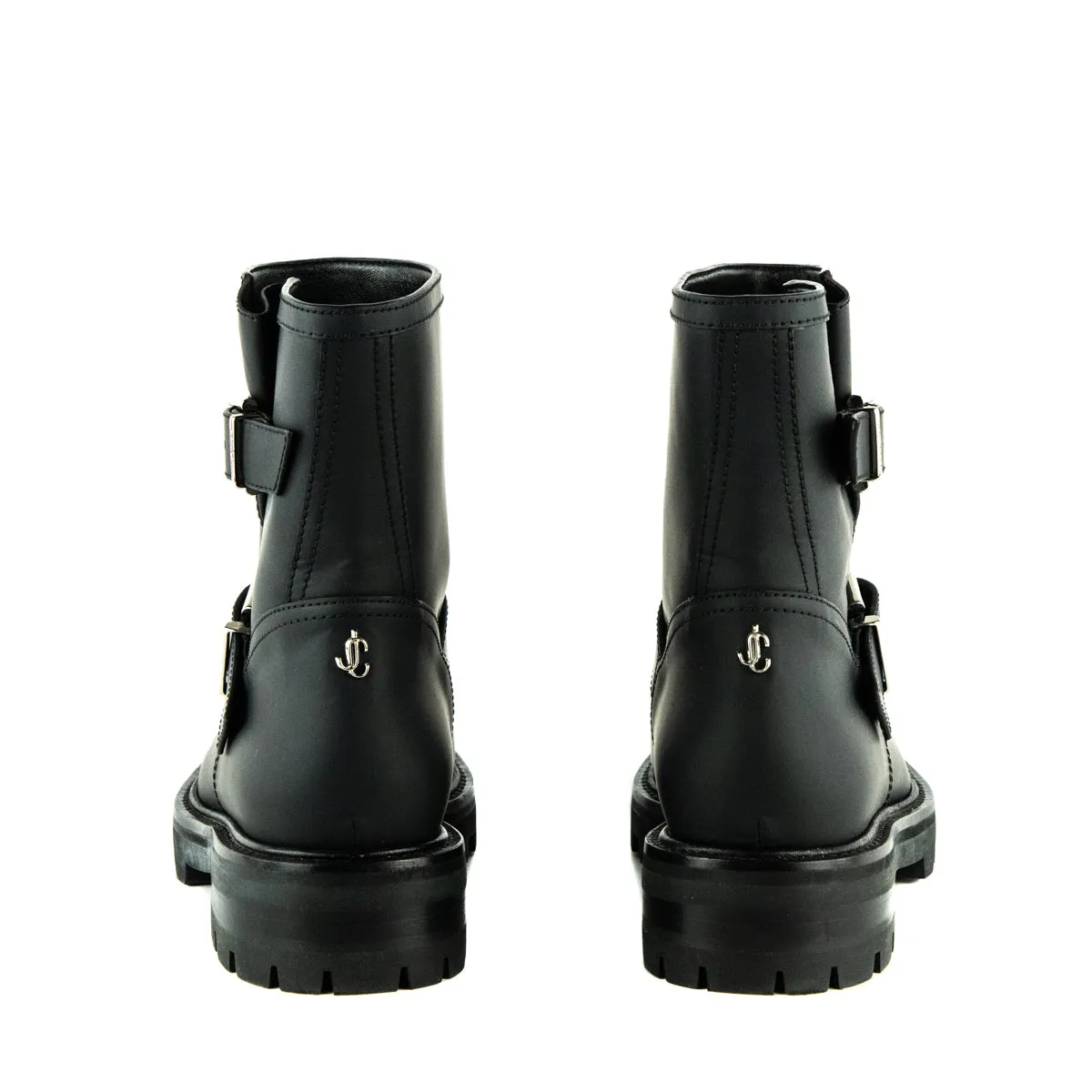 Jimmy Choo Black Matte Rubberised Leather Youth II Boots Size US 6.5 | EU 36.5