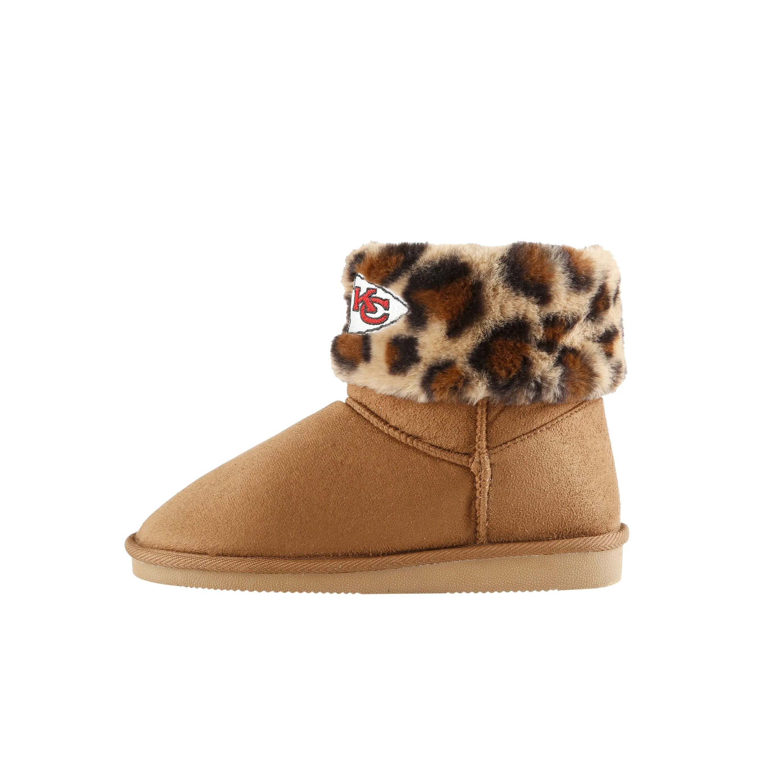 Kansas City Chiefs NFL Womens Cheetah Fur Boots
