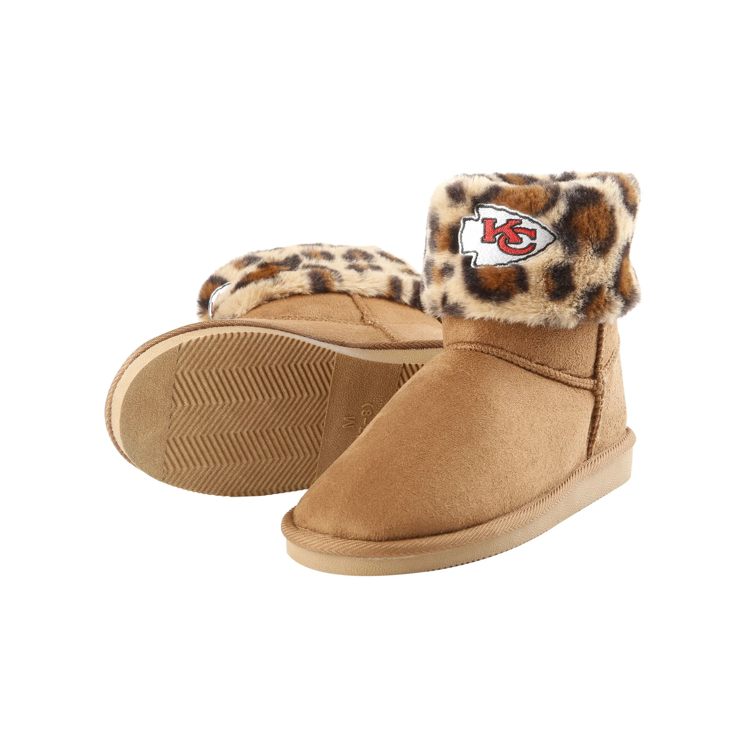 Kansas City Chiefs NFL Womens Cheetah Fur Boots