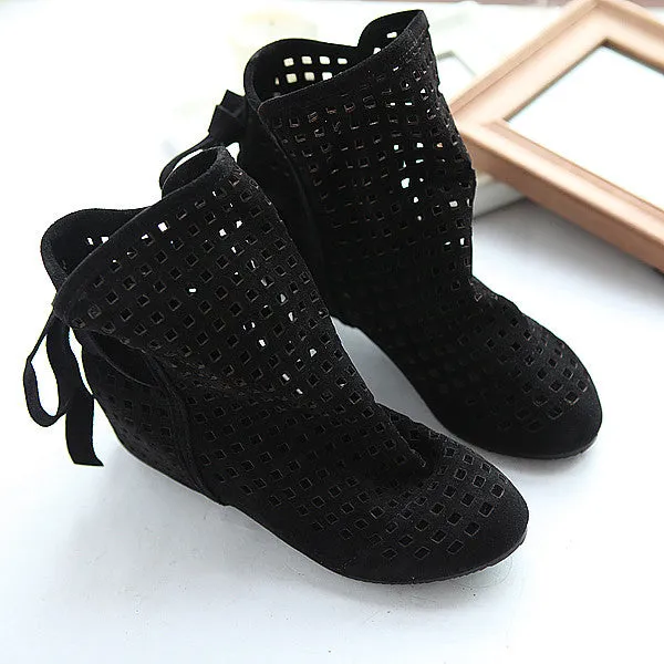 Korean Mesh Increased High Sandals Shoes