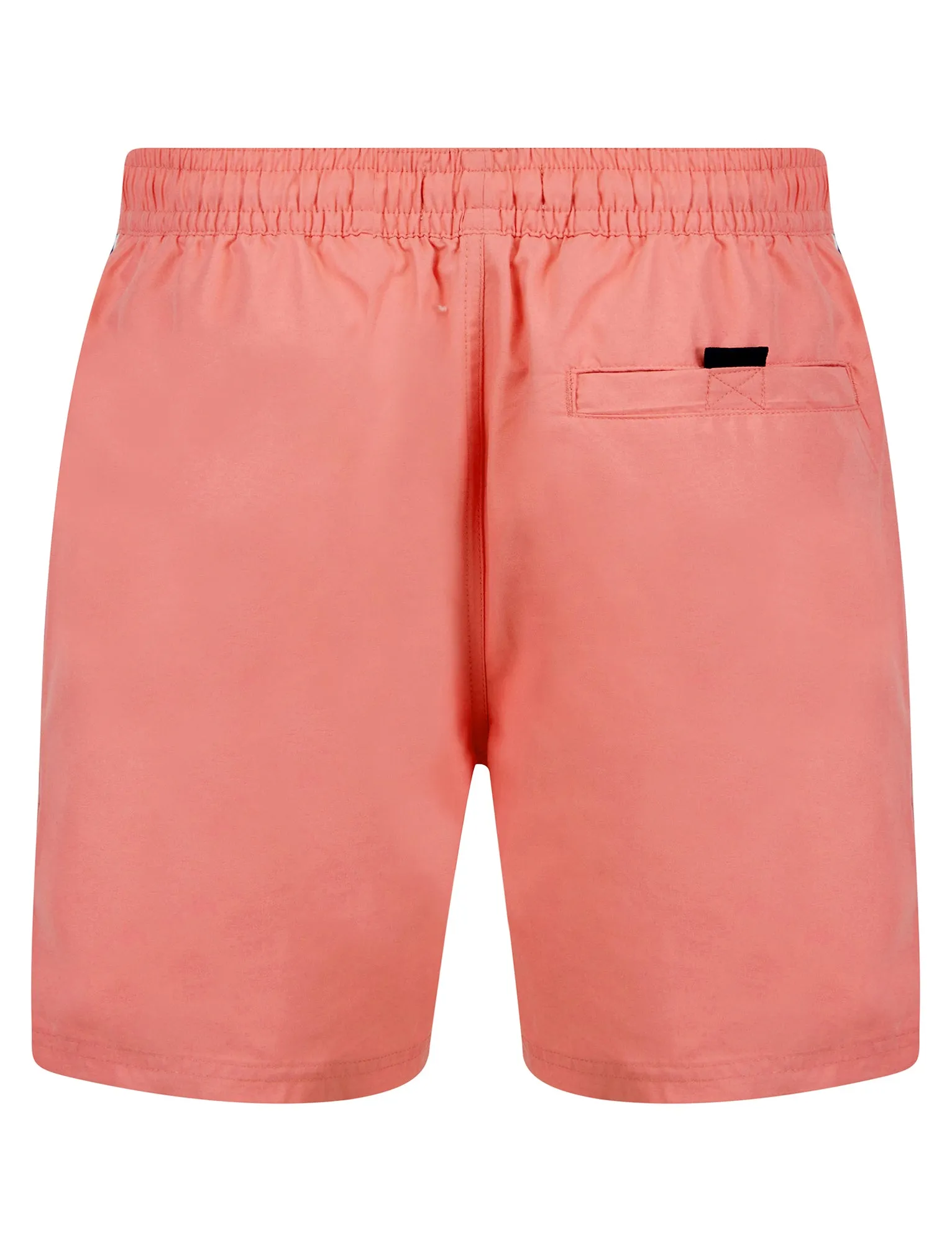 Lamia Twill Microfibre Swim Shorts with Side Stripes In Flamingo Plume - Tokyo Laundry