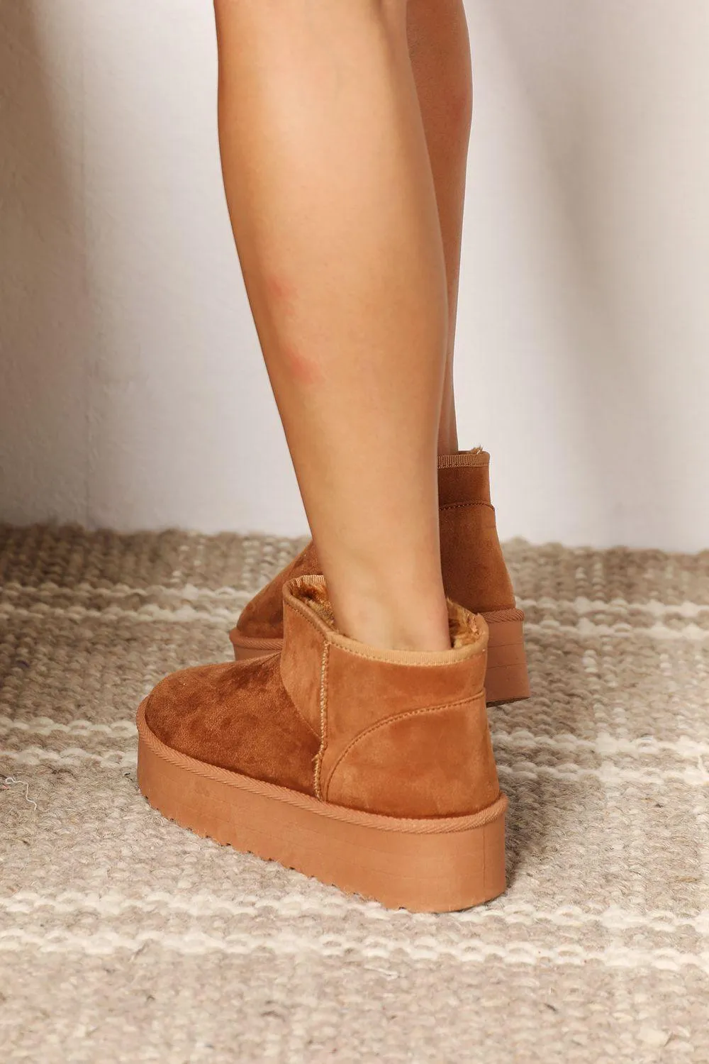Legend Women's Camel Platform Mini Boots