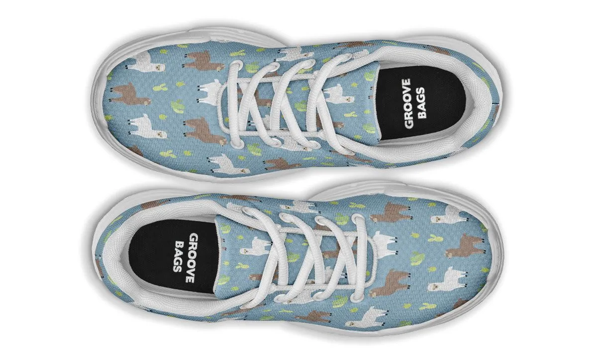 Llama Pattern Chunky Sneakers