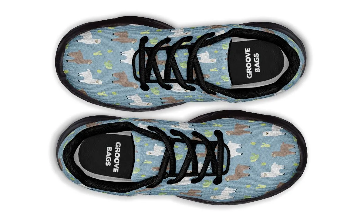Llama Pattern Chunky Sneakers