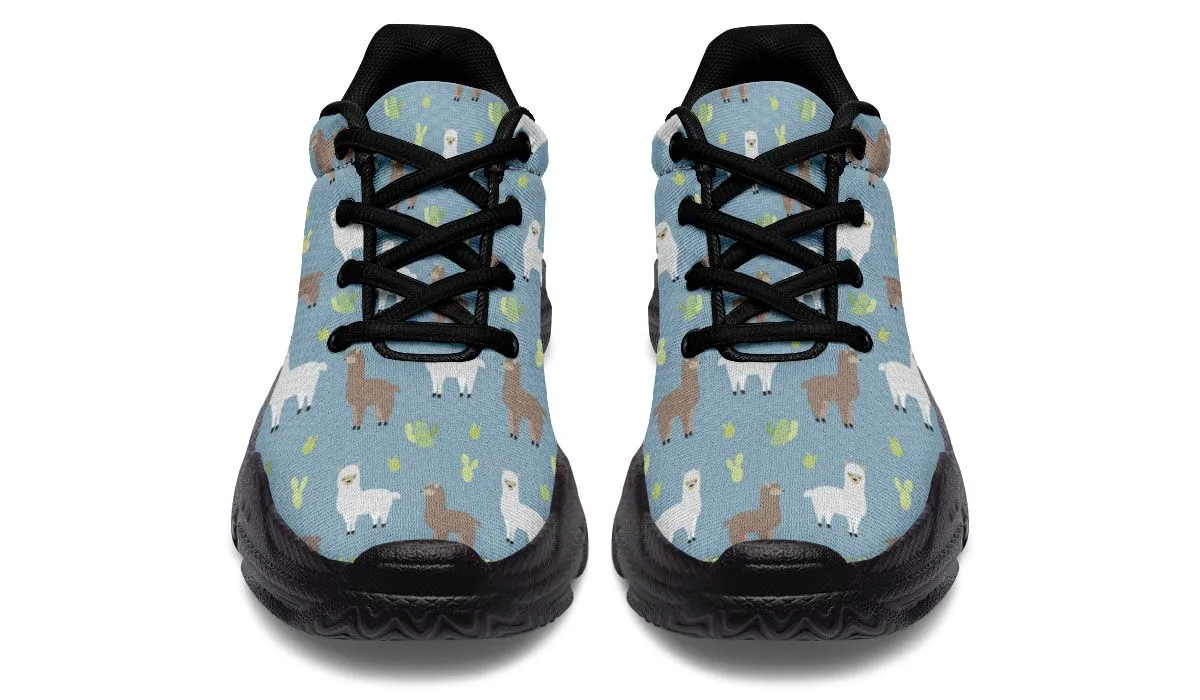 Llama Pattern Chunky Sneakers