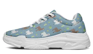 Llama Pattern Chunky Sneakers