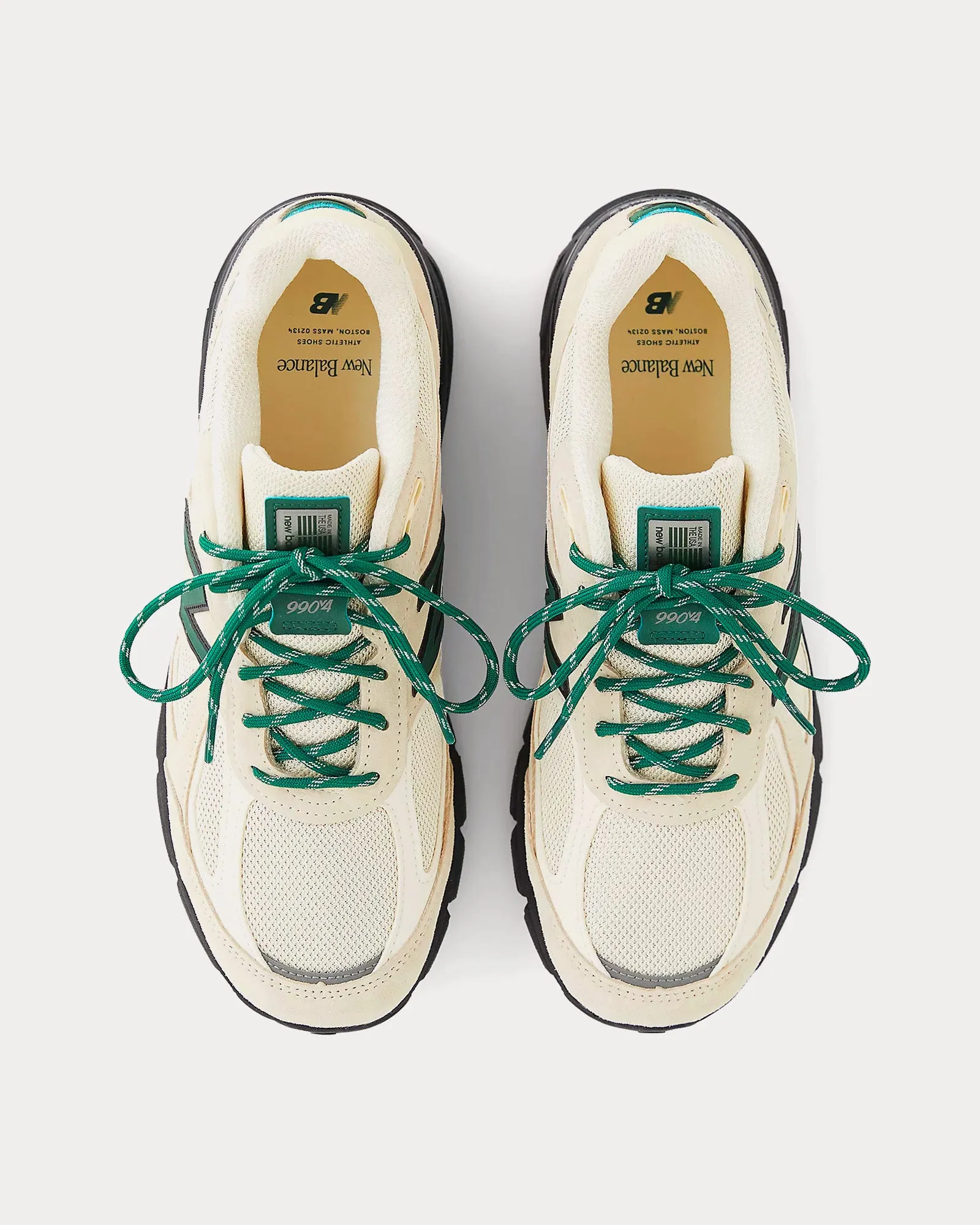 Made in USA 990v4 Macadamia Nut / Black Low Top Sneakers