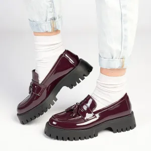 Madison Bella Tassel Slip on Loafer - Wine