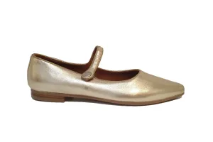Martini Marco WX01-4-A Gold Metallic Kid Platino Pointy Toe Flats