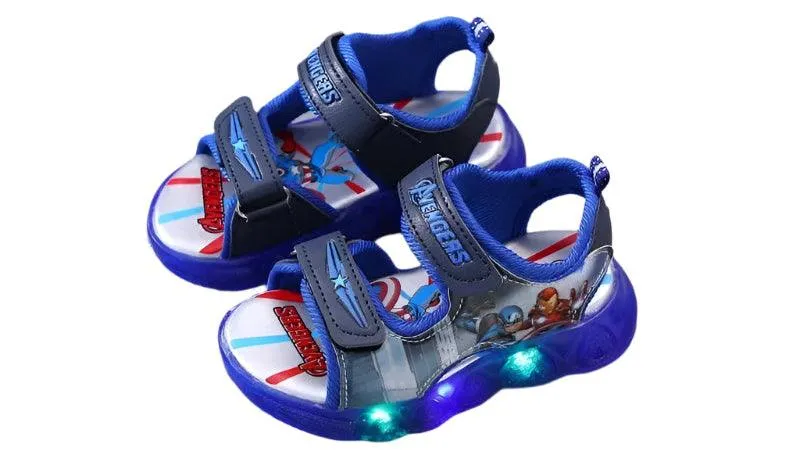 Marvel Spider-Man and Princess  Toddler LED Light-Up Sandals Shoes