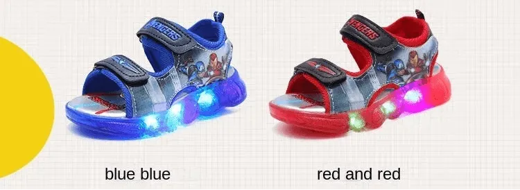 Marvel Spider-Man and Princess  Toddler LED Light-Up Sandals Shoes