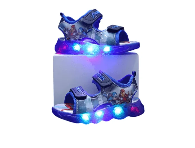 Marvel Spider-Man and Princess  Toddler LED Light-Up Sandals Shoes