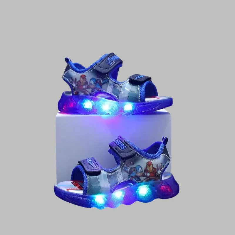 Marvel Spider-Man and Princess  Toddler LED Light-Up Sandals Shoes