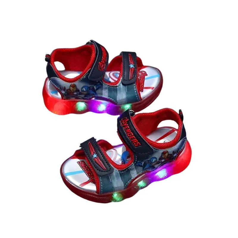 Marvel Spider-Man and Princess  Toddler LED Light-Up Sandals Shoes