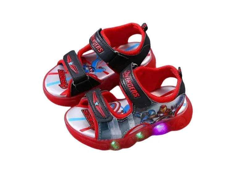 Marvel Spider-Man and Princess  Toddler LED Light-Up Sandals Shoes