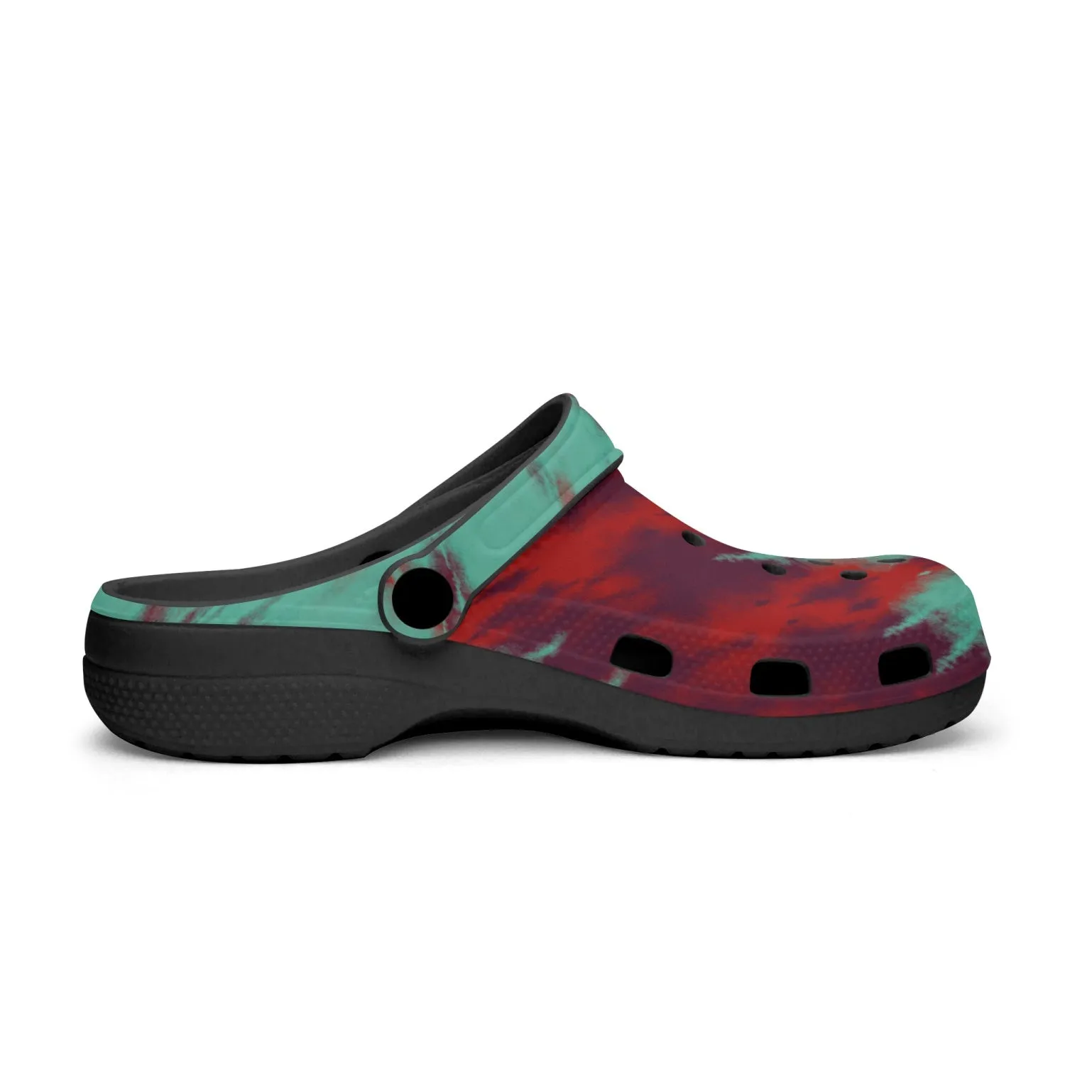 Men's Lightweight Clogs Tie Dye Red