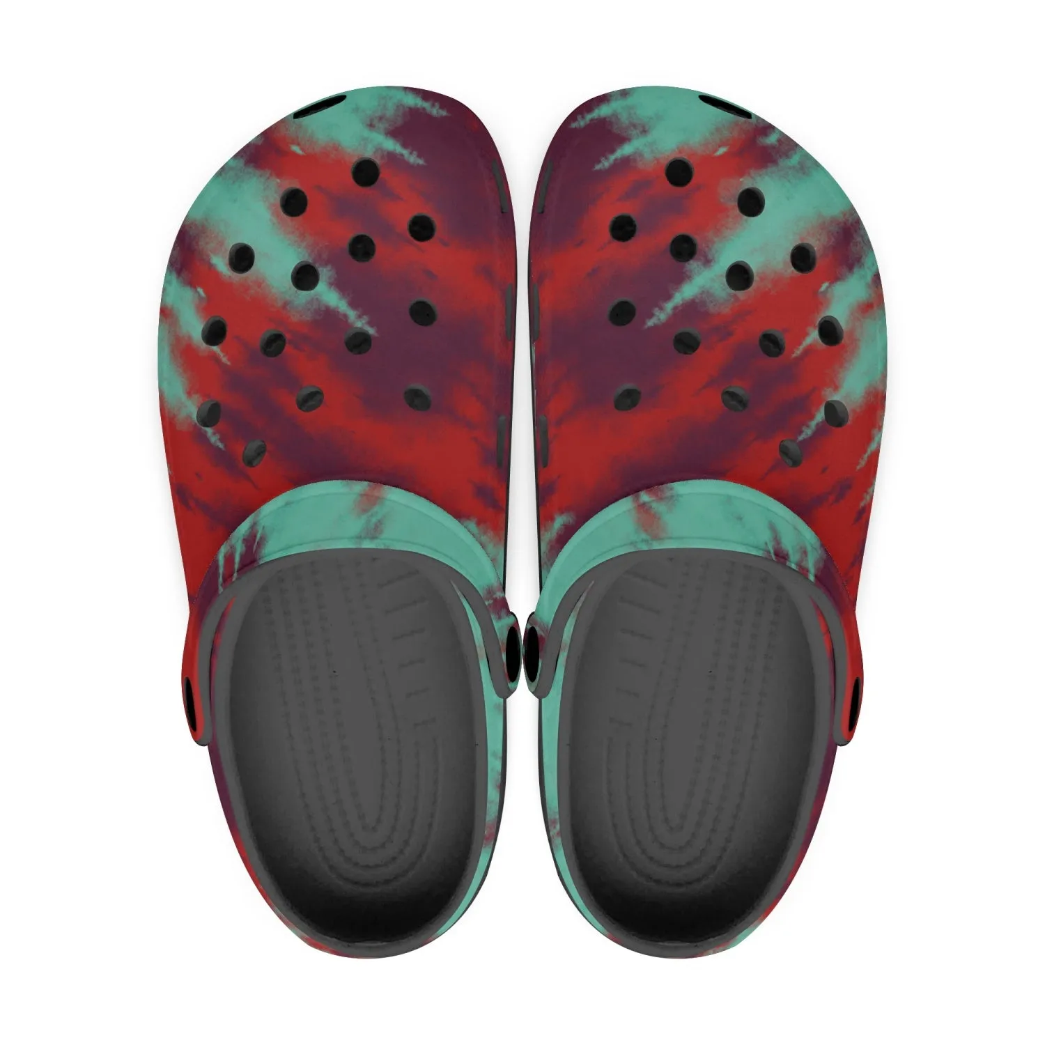 Men's Lightweight Clogs Tie Dye Red