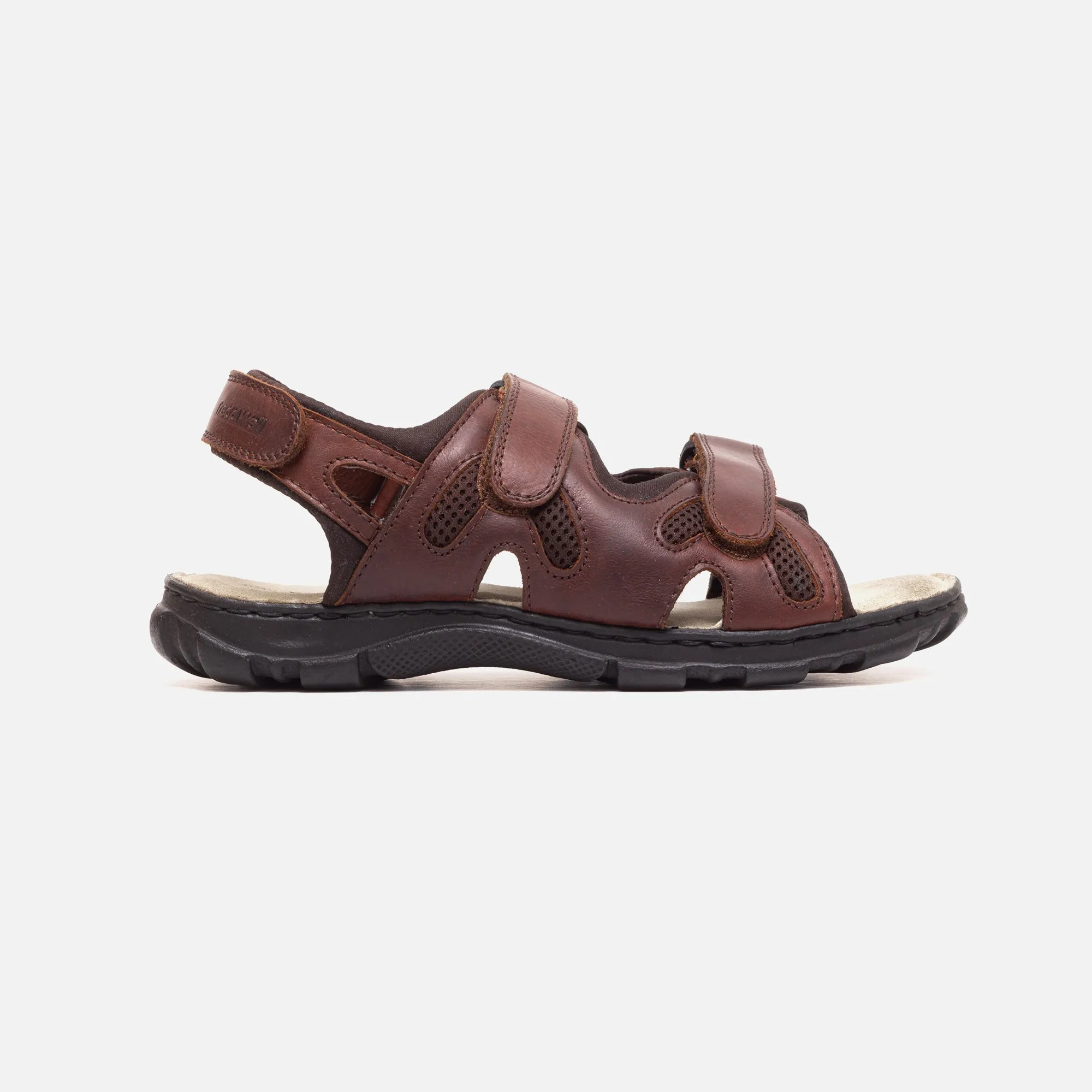 Mens Wide Fit Sandals Ashley Sandals by Tredd Well - Brown