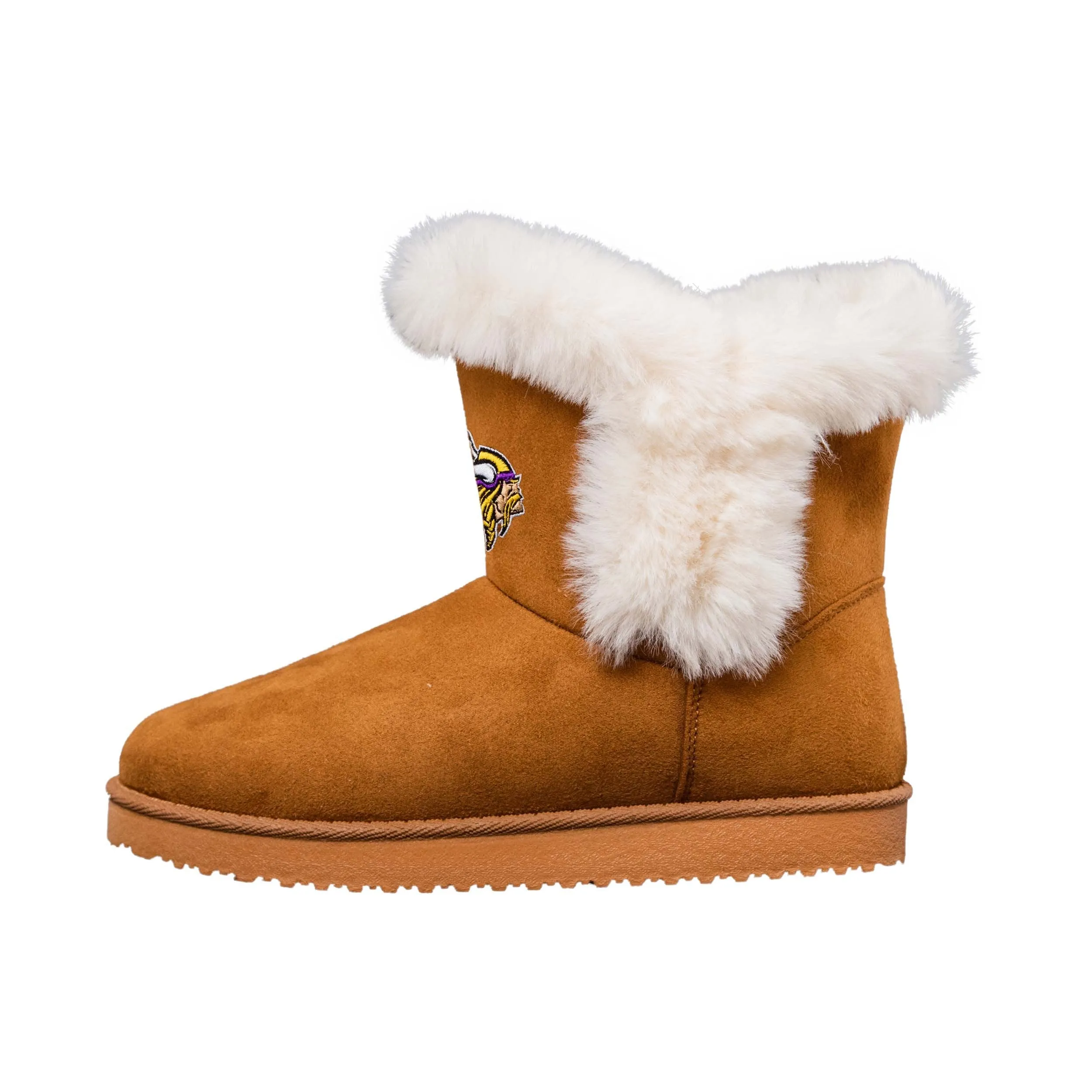 Minnesota Vikings NFL Womens White Fur Boots